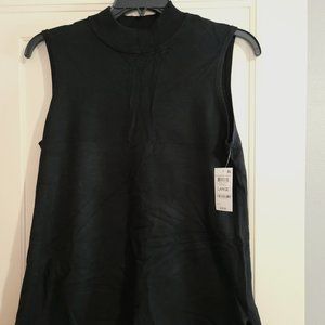 Women's Sleeveless Mock Turtle neck sweater- Size Large